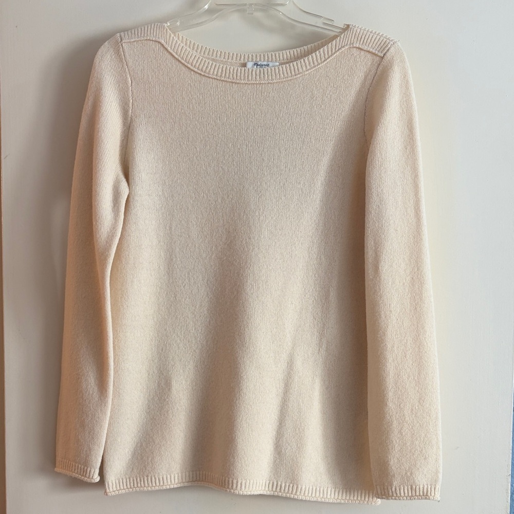 Madewell Cream Women's Wool Classic Monochromatic‎ Sweater, size M